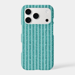 Teal Green Glitter Style Horizontal Stripes
