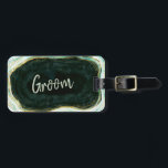 Teal Green & Gold Agate Marble Groom Travel Luggage Tag<br><div class="desc">Teal Green & Gold Agate Marble Geode, With Sparkling Gold foil accents, and Modern trendy brushed script font. Teal green, emerald, and white stone look, is luxurious and modern for your wedding - Personalised Groom Honeymoon Luggage Tags! ~ Check my shop to see the entire wedding suite for this design!...</div>