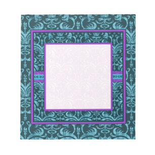 Teal Green Gothic Grunge Elegant Notepad