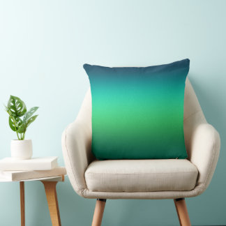 Teal Green Gradient Abstract Background Modern Cushion
