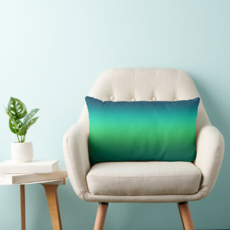 Teal Green Gradient Abstract Background Modern Lumbar Cushion