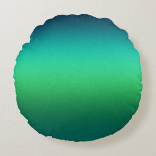 Teal Green Gradient Abstract Background Modern Round Cushion