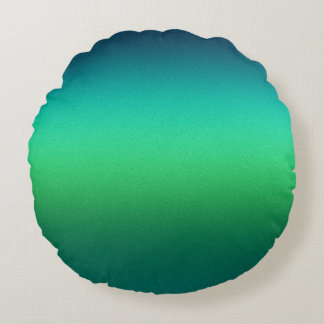 Teal Green Gradient Abstract Background Modern Round Cushion