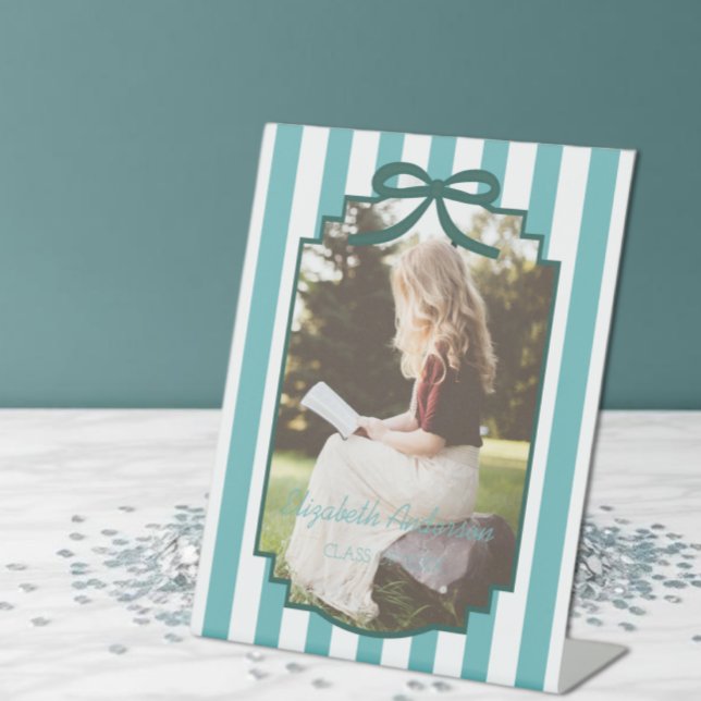 Teal Green Graduation Pedestal Sign (Creator Uploaded)