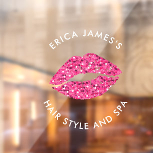 Teal Green Lips Beauty Salon