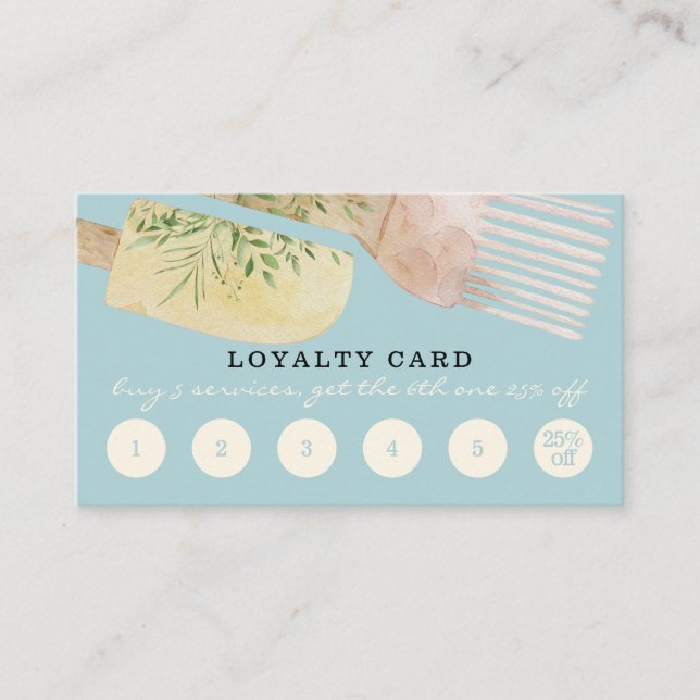 Teal Green Loyalty Unique Pastry Cooker Bakery Business Card (Front)