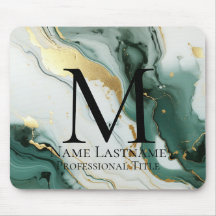 Teal Green Monogram