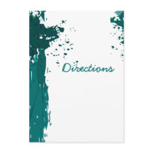 Teal Green Paint Splatter -  Directions