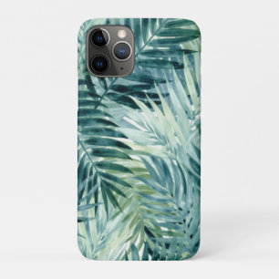 Teal Green Palm Leaves Case-Mate iPhone Case