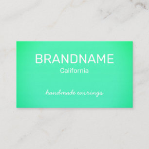 Teal Green Rainbow Colour Gradient Vibrant Neon Business Card