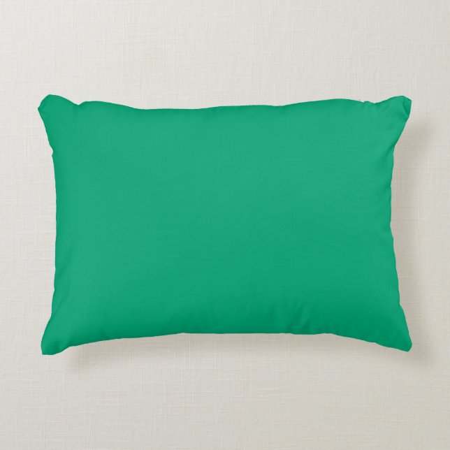 teal-green rectangular cushion with softly rounded (Front)