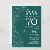 Teal Green Surprise 70th Birthday Invitation (Front)