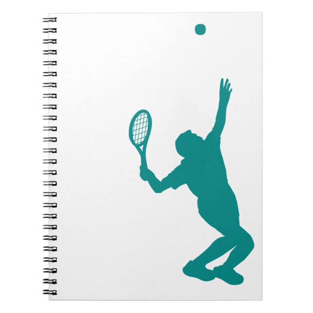 Teal Green Tennis Spiral Notebook (Front)