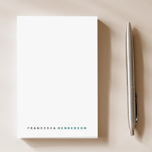 Teal Green Trendy Modern Minimalist Simple Post-it Notes