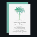 Teal Green Watercolor Palm Tree Wedding Invitation<br><div class="desc">FROM THE WEDDING COLLECTION SERENE PALMS: A Watercolor Palm Tree Silhouette for your tropical wedding. Watercolors using greens and teals to create this beautiful silhouette of a single palm tree. If you would like a different colour please email paula@labellarue.com before placing an order and a new template will be created...</div>