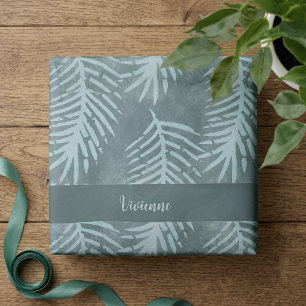 Teal Green Watercolor Tropical Leaf Tissue Paper