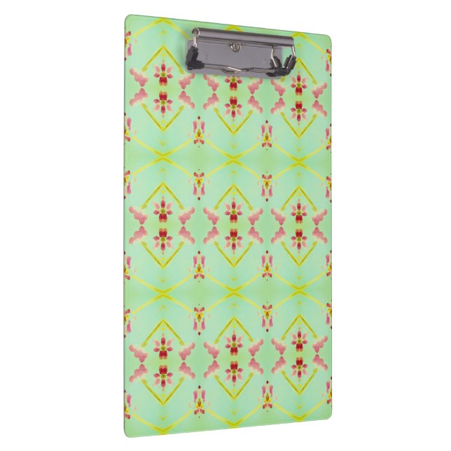 Teal Green With Floral Clipboard (Right)