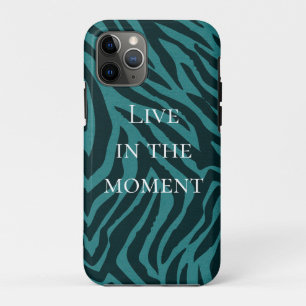 Teal Green Zebra Animal Print Case-Mate iPhone Case