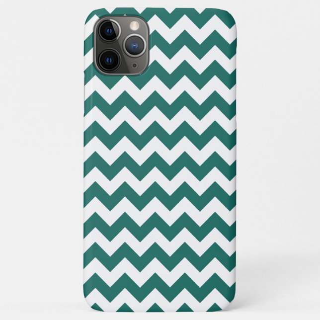 Teal Green Zig Zag Design Pattern Case-Mate iPhone Case (Back)