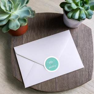 Teal Grey 50 and Fabulous Birthday Classic Round Sticker