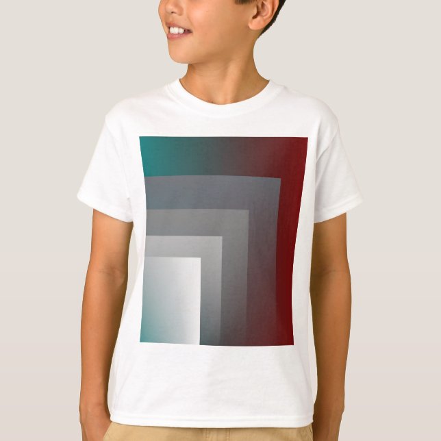 teal grey burgundy T-Shirt (Front)