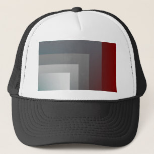 teal grey burgundy trucker hat