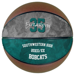 Teal grey team club school colours sports season basketball