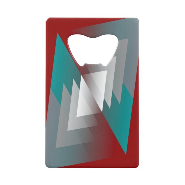 Teal grey triangles on burgundy (Front)