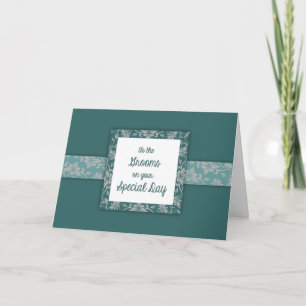 Teal Grooms Deco Card