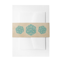 Teal Grunge D20 Dice Gamer Belly Bands