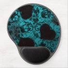 Teal Grunge Damask Valentine