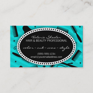 Teal Hair & Beauty Appointment Card
