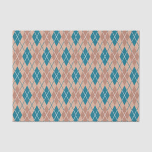 Teal Harmony: A Lattice of Elegance Tissue Paper