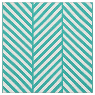 Teal Herringbone Large Scale Fabric