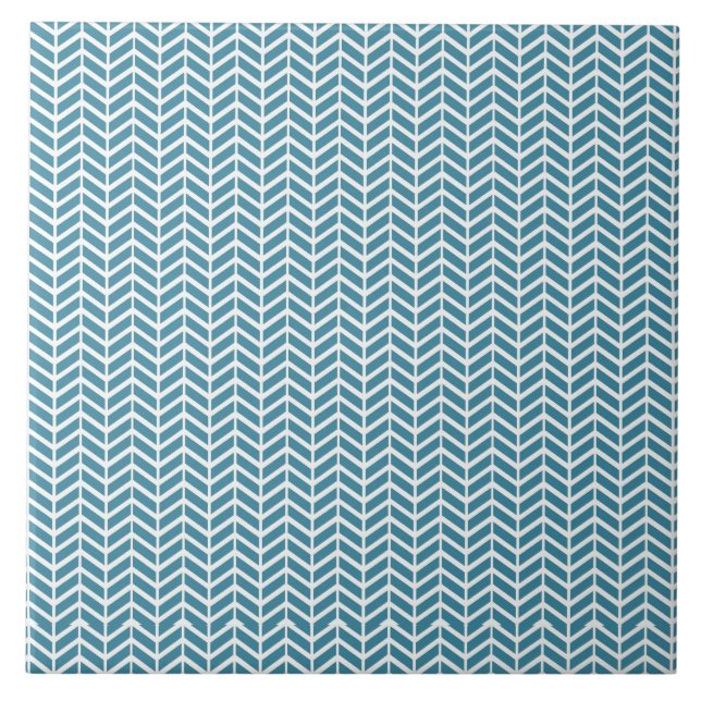 Teal Herringbone Tile (Front)