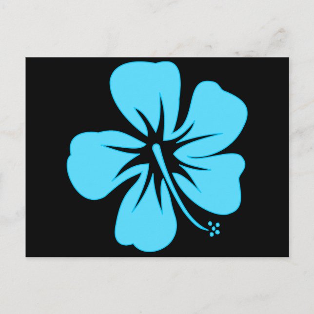 Teal Hibiscus Postcard (Front)