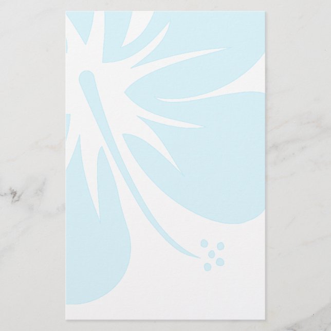 Teal Hibiscus Stationery (Front)
