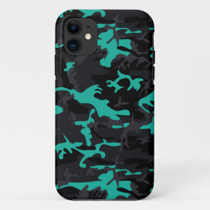 Teal Highlights Camo Case-Mate iPhone Case