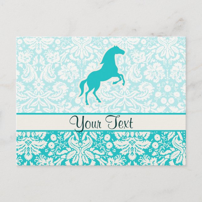Teal Horse Postcard (Front)