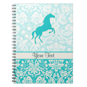 Teal Horse Spiral Notebook