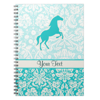 Teal Horse Spiral Notebook