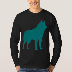 Teal Husky Silhouette T-Shirt
