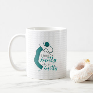 Teal I Feel Knitty, Oh So Knitty Coffee Mug