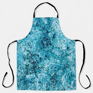 Teal illustration apron
