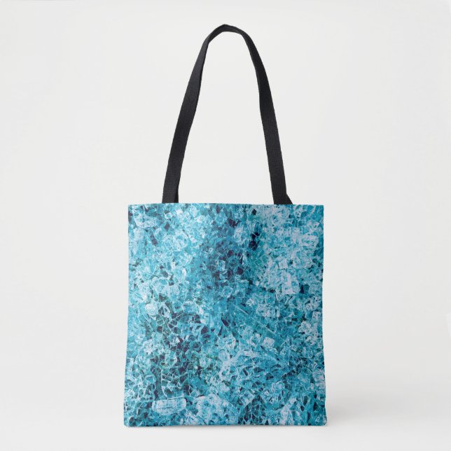 Teal illustration tote bag (Front)