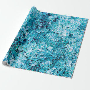 Teal illustration wrapping paper
