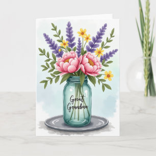 Teal Jar Mothers Day Art Card