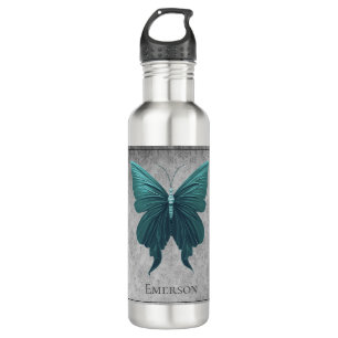 Teal Jewelled Butterfly 710 Ml Water Bottle