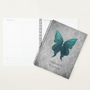 Teal Jewelled Butterfly Planner