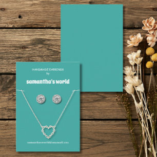 Teal Jewellery Display Business Card